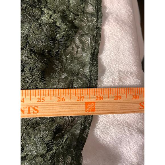 Kiyonna Green Lace Wrap Top – Size 2 (2X) – Romantic Boho Fairycore Style - Picture 8 of 10